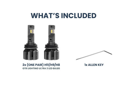 GTR Lighting Ultra 3 LED Bulbs - H11/H9/H8 (Pair)
