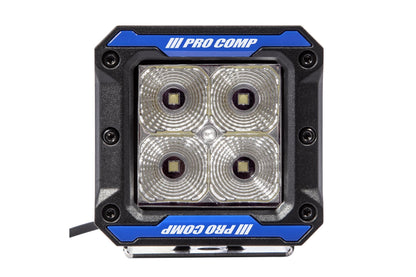 Pro Comp Gen 3 LED Pods - 2x2 Square 20W Flood Beam (Pair)