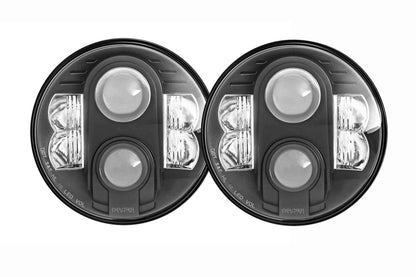 Pro Comp 7" Round LED Headlights - Hi/Lo Beam (07-18 Jeep Wrangler JK)