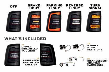 Morimoto XB LED Tail Lights Ram HD 2019+ - Smoked Lens Set