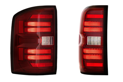 Morimoto XB LED Tail Lights GMC Sierra 2014-2018 - Red Lens Set