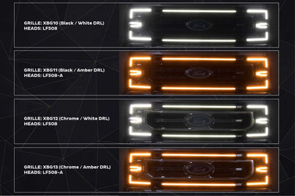 Morimoto XBG LED Grille Ford Super Duty 2020-2022 - Chrome with Amber DRL