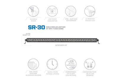 Pro Comp 6" LED Light Bar - Combo Beam - Single Row Motorsports Series