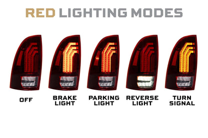 Morimoto XB LED Tail Lights Toyota Tacoma 2005-2015 - Red Lens Set