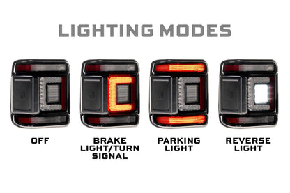 Morimoto XB LED Tail Lights Jeep Wrangler JL 2018+ - Smoked Lens Set