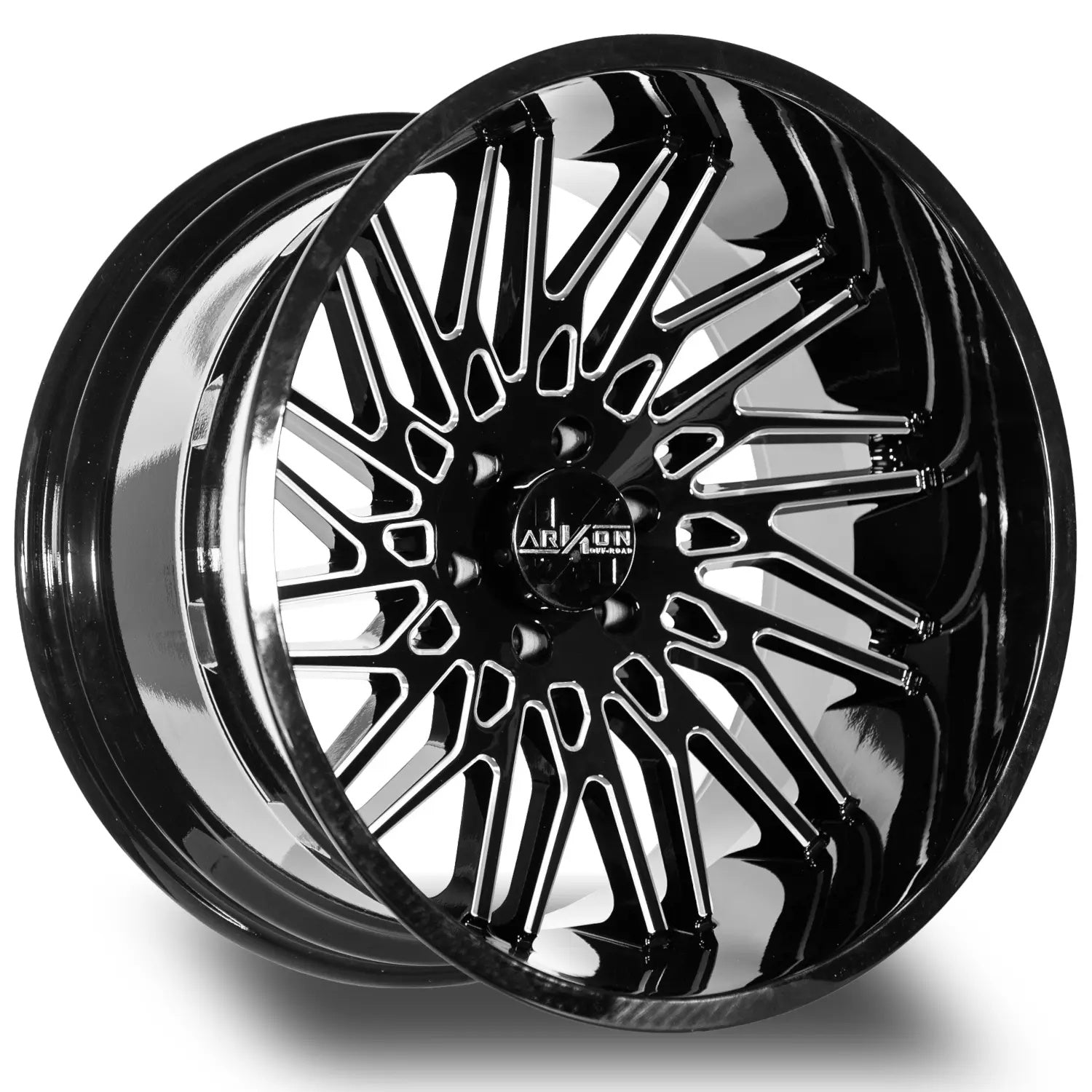 Set of 4 ARKON Off-Road Apollo 24x14 6x5.5 -81 Gloss Black Milled Wheels