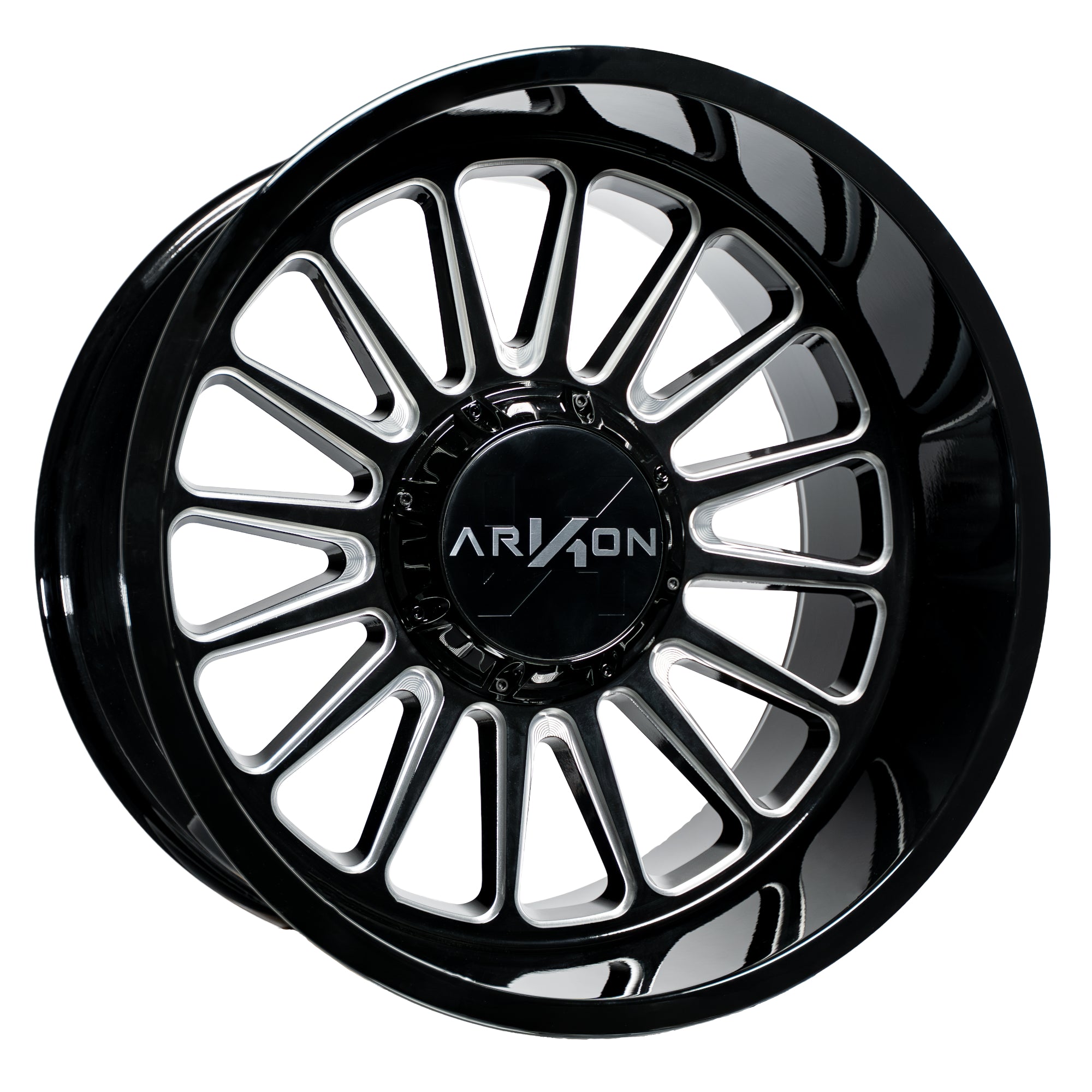 Set of 4 ARKON Off-Road Aramis 22x12 6x135/6x5.5 -51 Gloss Black Milled Wheels