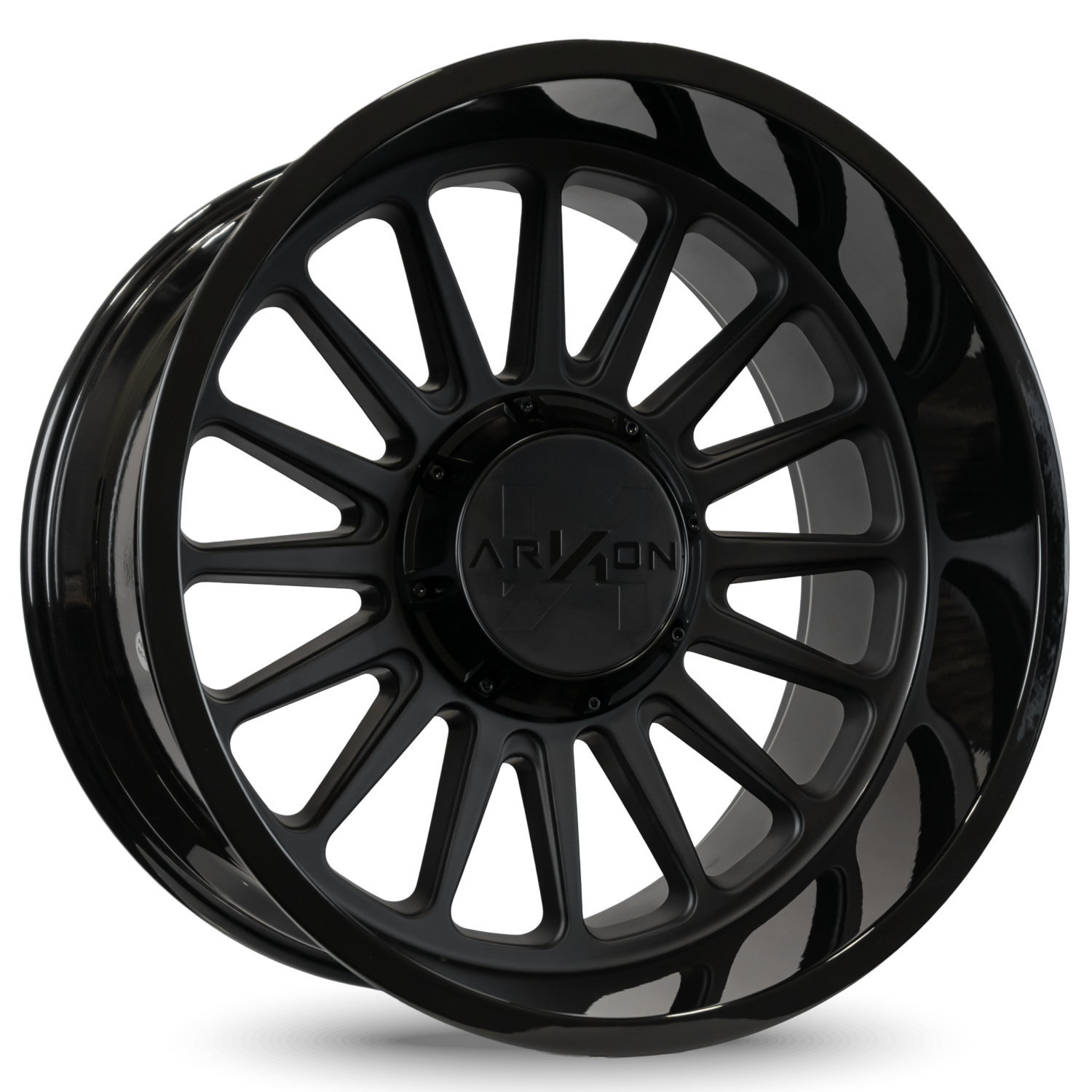 Set of 4 ARKON Off-Road Aramis 20x10 8x170 -25 Gloss with Satin Black Face Wheels