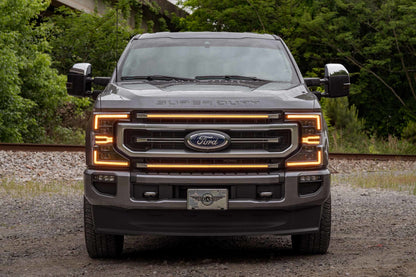 Morimoto XBG LED DRL Grille Inserts Ford Super Duty Platinum 2020-2022 - Amber DRL Set