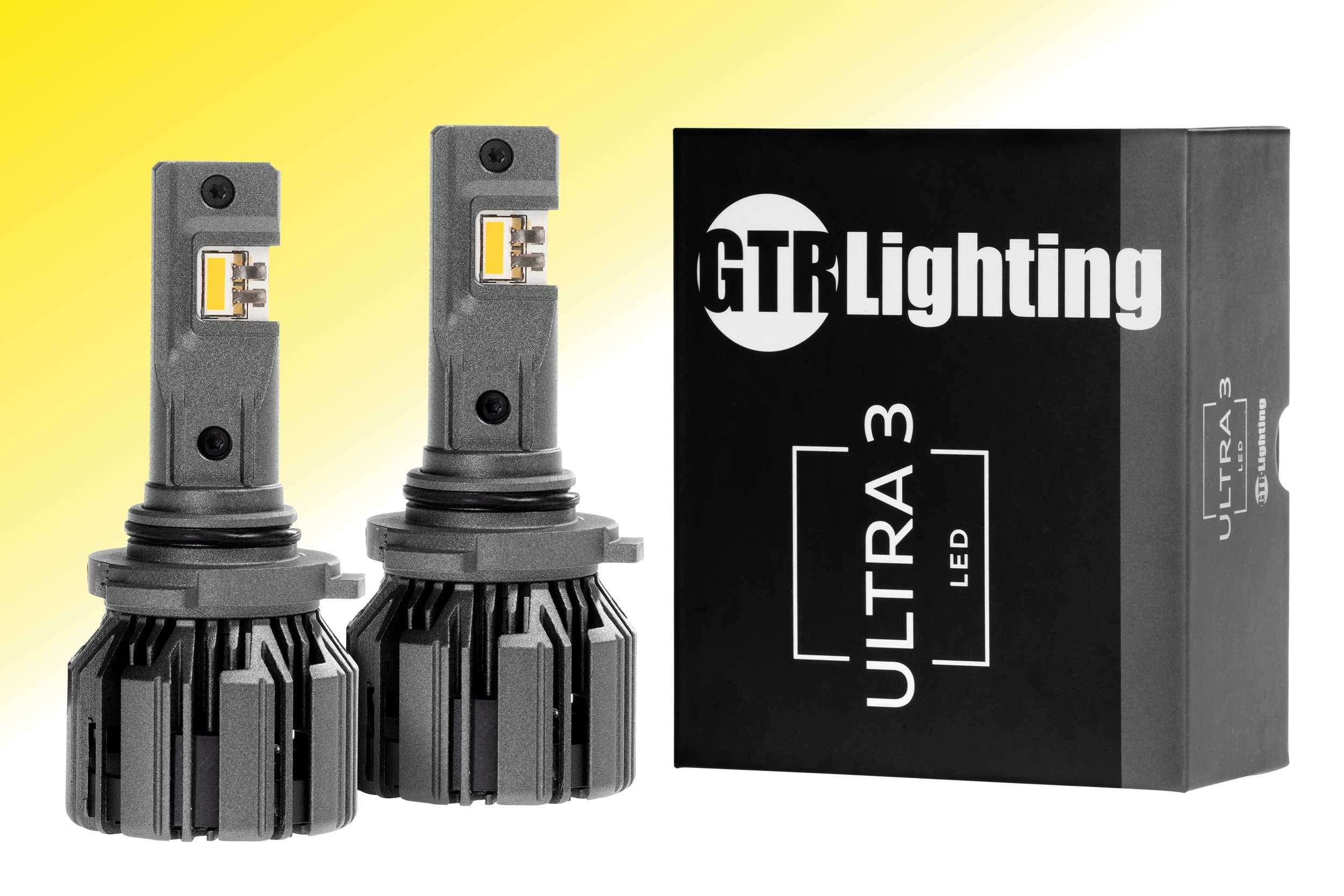 GTR Lighting Ultra 3 LED Bulbs - 9005/9145/H10 Yellow (Pair)