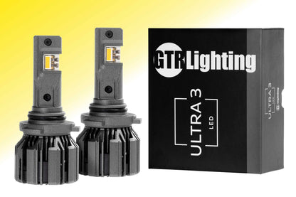 GTR Lighting Ultra 3 LED Bulbs - 9005/9145/H10 Yellow (Pair)