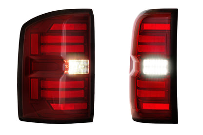 Morimoto XB LED Tail Lights GMC Sierra 2014-2018 - Red Lens Set