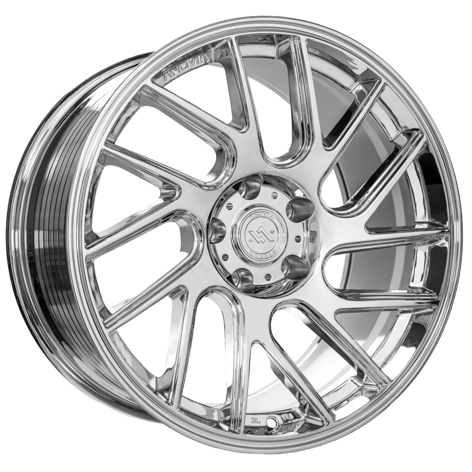 Set of 4 Anovia Elder 18x8.5 5x112 +35 Chrome Wheels