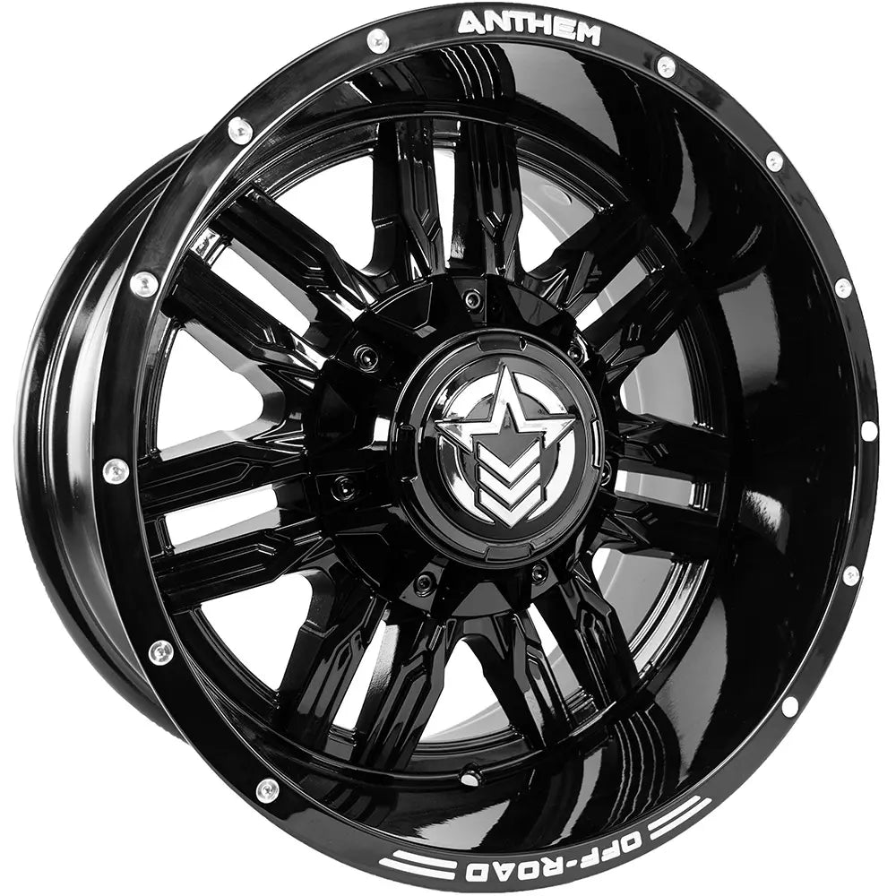 Set of 4 Anthem Off-Road Equalizer 18x10 8x6.5 -24 Gloss Black Wheels