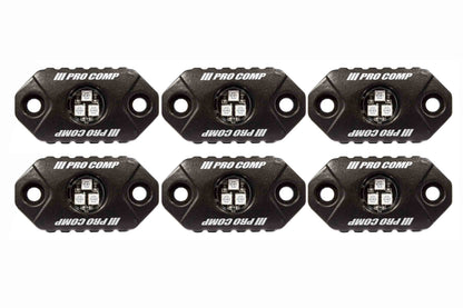 Pro Comp Universal Rock Light Kit - RGB Color Changing (6 Piece)