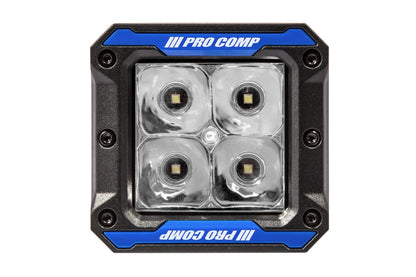 Pro Comp Gen 3 LED Pods - 2x2 Square 12W White Spot Beam (Pair)