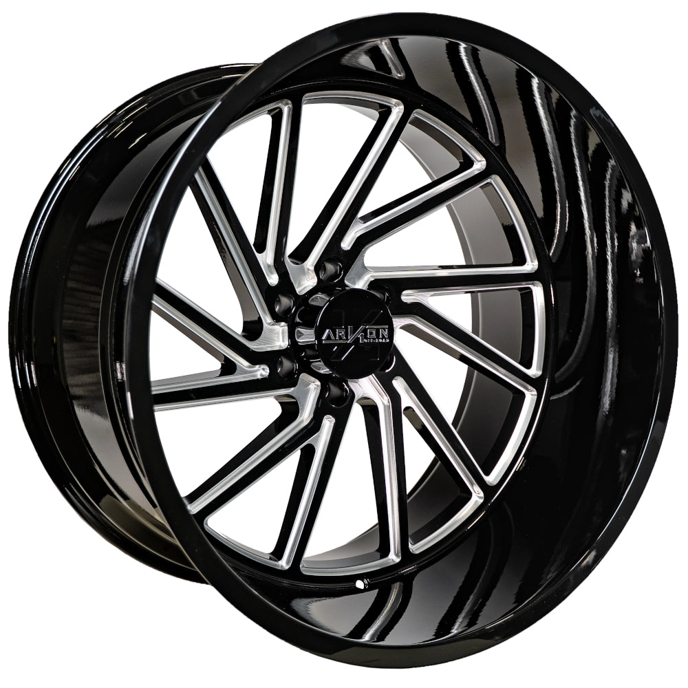 Set of 4 ARKON Off-Road Kennedy 24x14 6x5.5 -81 Gloss Black Milled Wheels