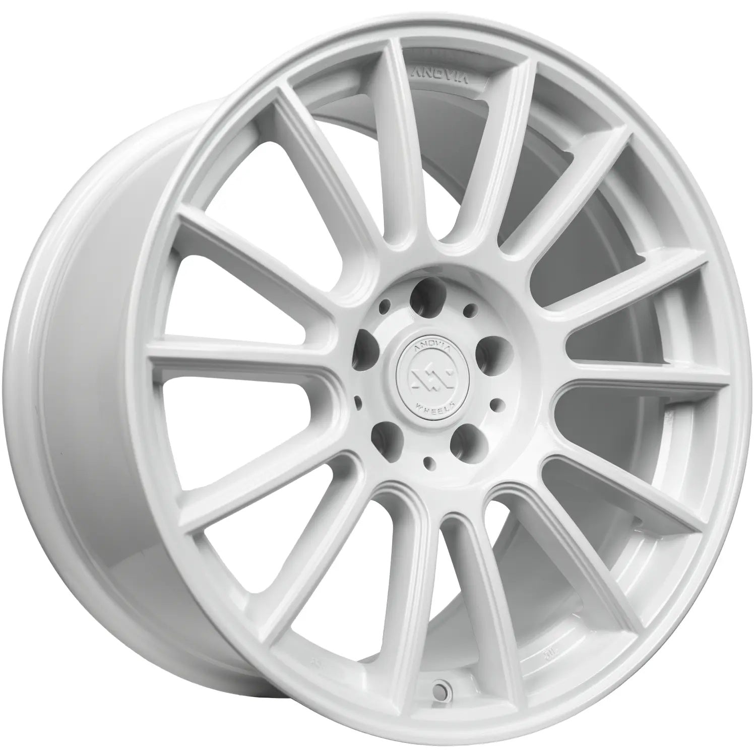 Set of 4 Anovia Kenzo 18x9.5 5x114.3 +35 White Wheels
