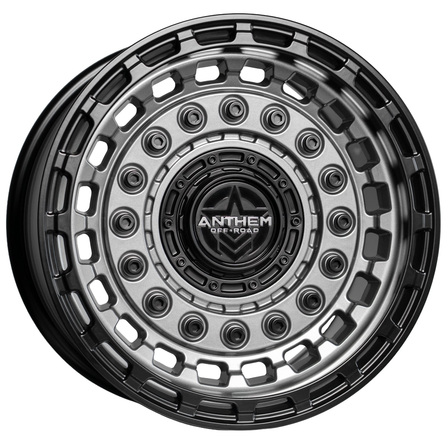Set of 4 Anthem Off-Road Mercenary 17x9 5x5 -12 Gunmetal with Matte Black Accents Wheels