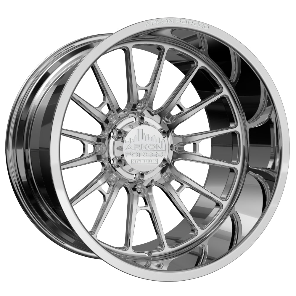 Set of 4 ARKON Forged Nashville 22x14 5x5.5 -76 Polished Wheels
