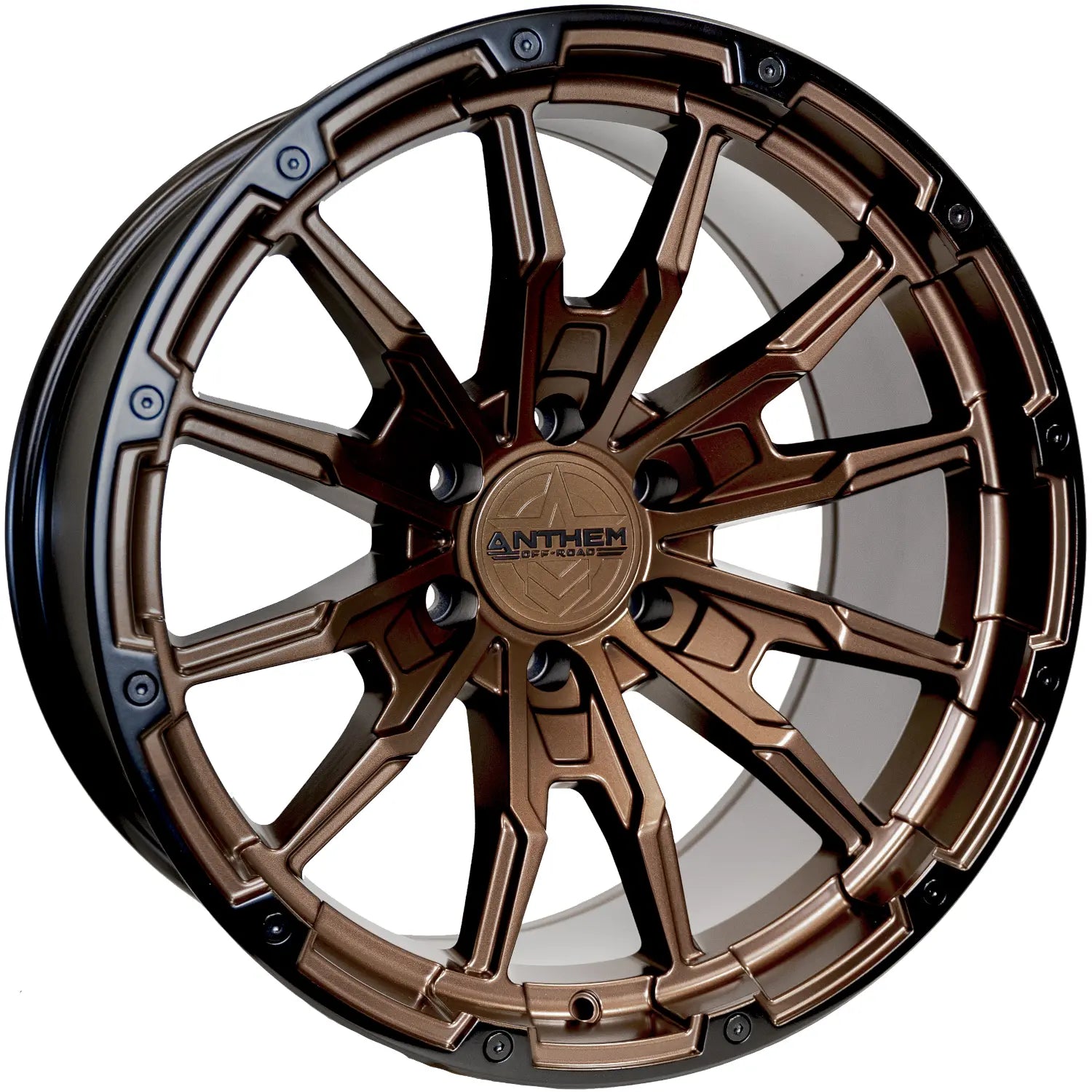 Set of 4 Anthem Off-Road Talon 20x9 6x135 0 Matte Bronze with Satin Black Lip Wheels
