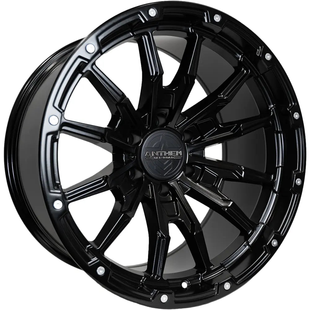 Set of 4 Anthem Off-Road Talon 20x9 6x135 0 Satin Black Wheels