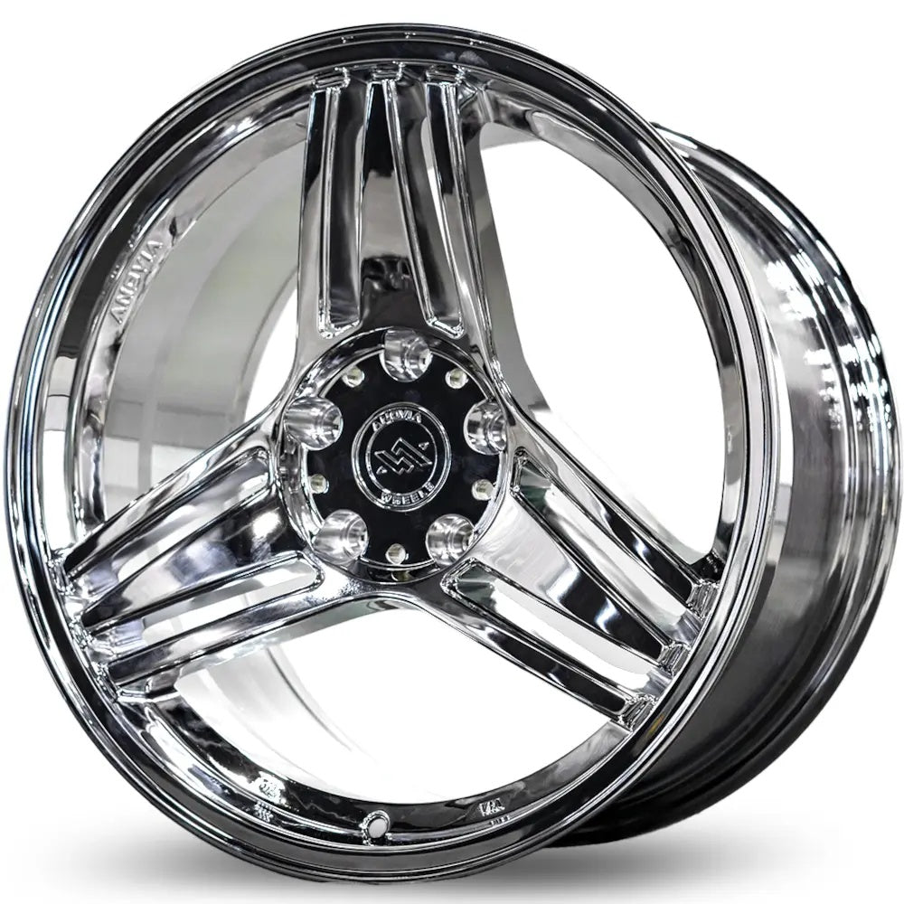 Set of 4 Anovia Treble 17x9 5x114.3 +35 Chrome Wheels