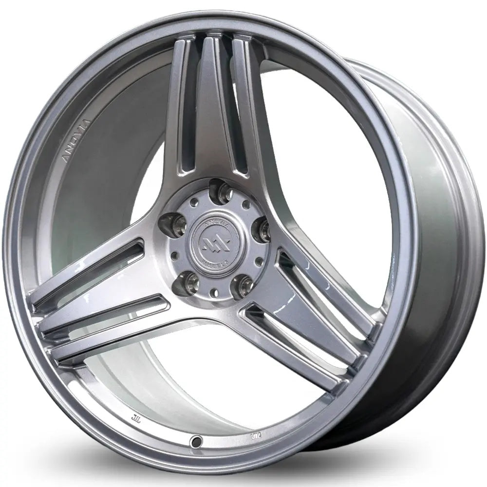 Set of 4 Anovia Treble 18x9.5 5x100 +35 Silver Wheels